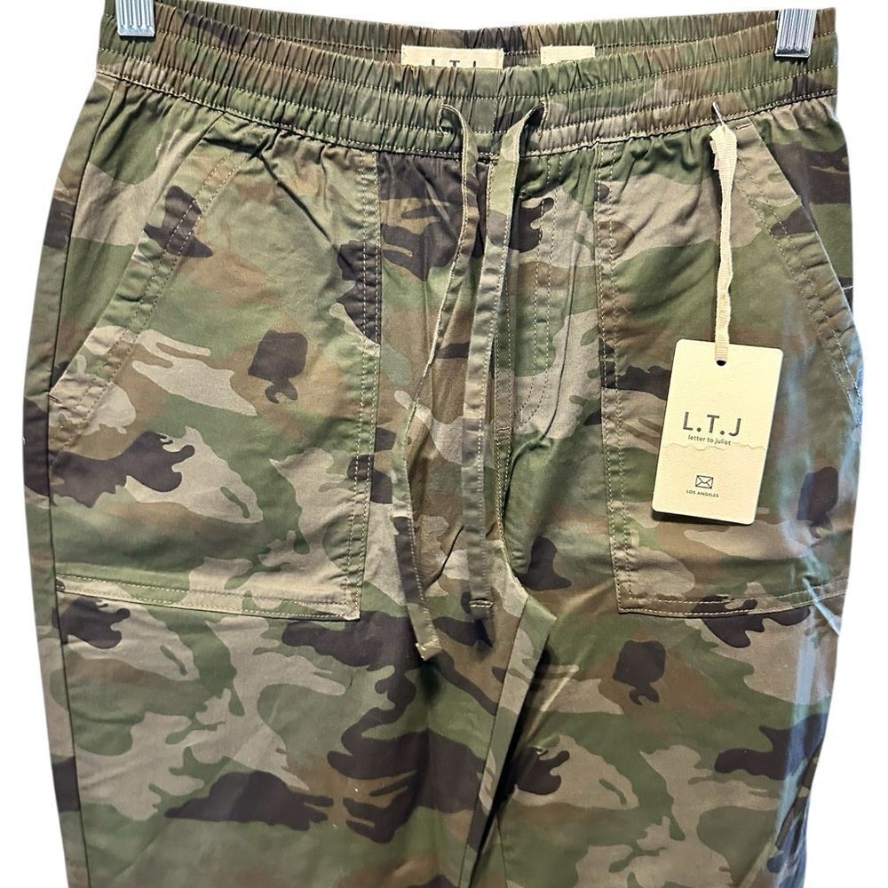 NWT Anthropologie Women’s Pull On Drawstring Camo Pants Pockets - Size Small - Picture 9 of 10
